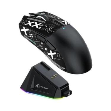 Imagem de Mouse Gamer Sem Fio X11 Attack Shark 1K Hz PAW3311 RGB Com Carregador 