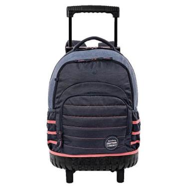 Imagem de Mochila Carrinho Externo Paul Frank World Azul - Jeans, Azul