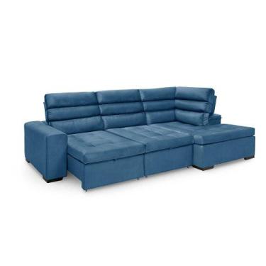 Imagem de Sofa De Canto Retratil E Reclinavel Com Chaise Porto Azul A92 - Luapa
