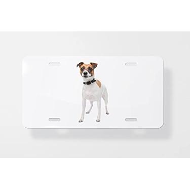 Imagem de Jack Russell Terrier Capa para placa de carro – Capa para placa de carro – Capa para placa de carro 15 x 30 cm