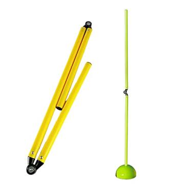 Imagem de Bastões de treinamento de agilidade dobráveis base de injeção de água futebol tênis esportes fitness marcador vara de velocidade obstáculos para homens mulheres, verde, 1m