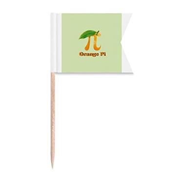 Imagem de Cálculo Matemático Pi Orange Toothpick Flags Marcação para Party Cake Food Cheeseplate