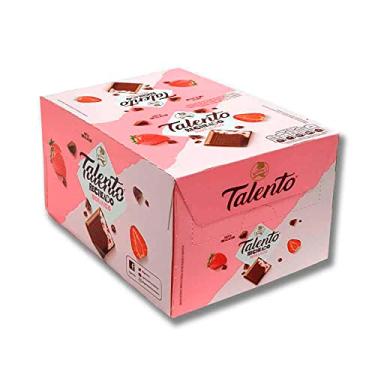Imagem de Tablete de Chocolate Talento Recheado Morango 85g c/12 - Garoto