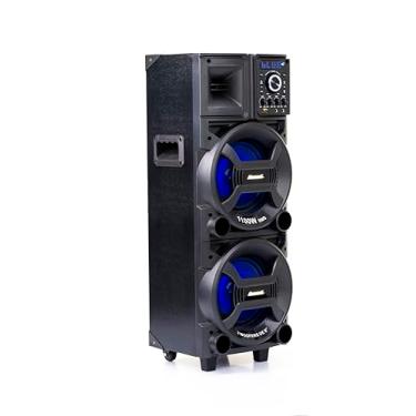 Imagem de Amvox Caixa de Som Amplificada ACA 1101 Black Duplo 8-1100W RMS, Bluetooth, Equalizador, USB