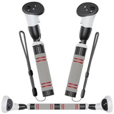 Imagem de DUXICEPIN Handle Accessories for MQ3 / Oculus Quest 2 Controllers Extensions, Dual Handles Extension Grips for VR Game Beat Saber Golf Club Baseball & Gorilla Tag