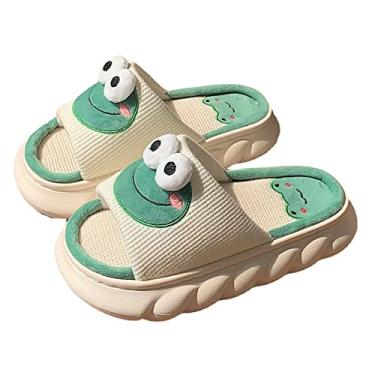 Imagem de heyheyshine Pantufas de sapo femininas kawaii para mulheres bonecas de desenho animado Kawaii House chinelos fofos para mulheres, Multicor, 6