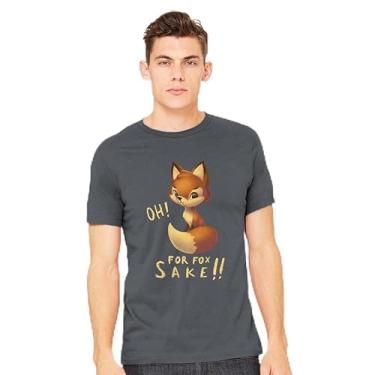Imagem de TeeFury - Para Fox Sake! - Camiseta masculina animal, raposa, Azul marino, 5G