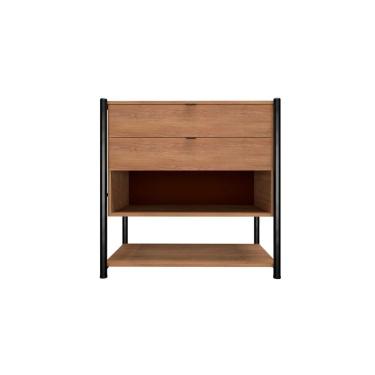 Imagem de Comoda Decorativa Avila 2 Gavetas Preto Demolição - Montanaris Decor