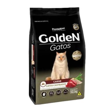 Imagem de Ração Golden Gatos Castrados Carne 10,1 kg
