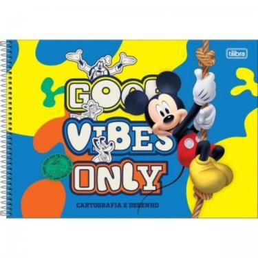 Imagem de Caderno Cartografia E Desenho Espiral Cd Mickey 80fls - Tilibra