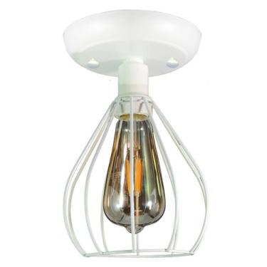 Imagem de Plafon Aramado Teardrop Branco Sala Quarto cozinha banheir - CM GLASS 