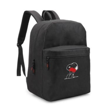 Imagem de Mochila Bolsa Escolar Snoopy Love Juvenil Unissex - SEMPRENALUTA, Pret