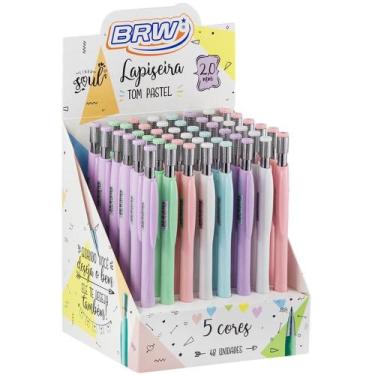 Imagem de Lapiseira 2.0MM Cores Sortidas Pastel BRW Display com 48 Unidades
