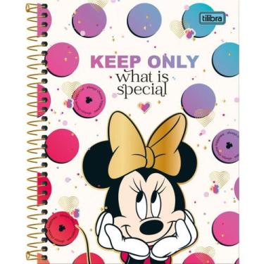 Imagem de Caderno Espiral Capa Dura Colegial 1 Matéria Minnie 80 Folhas - Tilibr