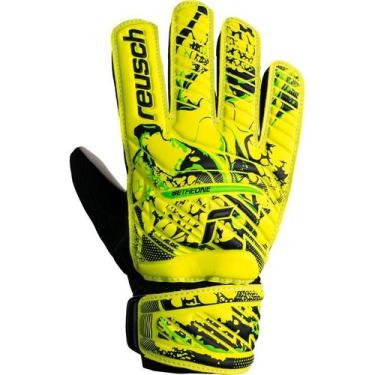 Imagem de Luva de Goleiro Reusch Attrakt Solid - Branca, 10, Amarelo