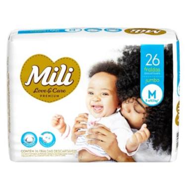 Imagem de Fralda Descartável Mili Love&Care Tam: M  26 fraldas premium