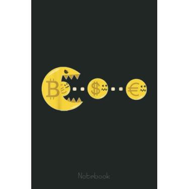 Imagem de Bitcoin chases and eats the dollar euro for crypto fans Notebook: Transaction Log Ledger, Air Drop Tracker, Passwords Book for New and Experienced Traders 6x9 110 Page Gift Journal