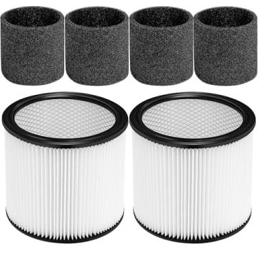Imagem de Filtros de cartucho de substituição HEPA 90304 compatíveis com Shop-Vac 90304, 90350, 90333, 90585, 903-04-00, 9030400, substituição serve para aspiradores de pó molhado/seco de 5 galões e acima (2+4)