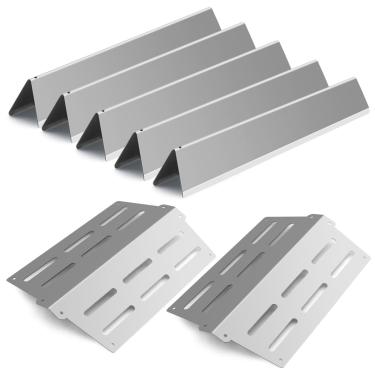 Imagem de Peças de reposição para grelha Weber Genesis 300 Series E310 E320 E330 S310 S320 S330 E-310 E-320 S-310 S-320 E/S-330 EP/CEP-310 EP/CEP-320 EP/CEP-330 inoxidável Barras Aromatizantes de Aço Defletor