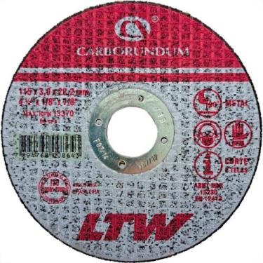 Imagem de Disco Corte Ferro Carborundum 4.1/2''X1/8''X7/8''- 2 Telas