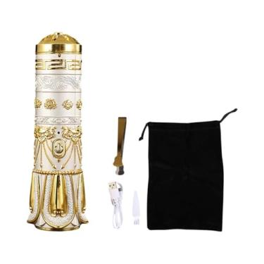 Imagem de Bothyi Queimador de incenso elétrico usb para carro, pequeno presente de aniversário, ornamento, difusor de aroma compacto, suporte de incenso para decoração, Branco