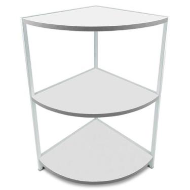 Imagem de Estante De Canto Tripla Colby - Geral, Branco/Branco