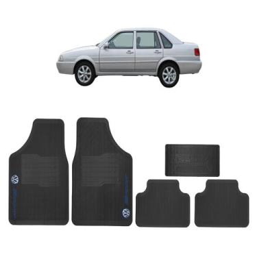Imagem de Tapete Automotivo Carro Volkswagen Versátil Borracha 5 peças, Santana