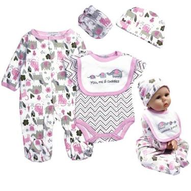 Imagem de Conjunto de Roupas para Boneca Reborn 55cm - 5 Peças com Acessórios