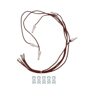 Imagem de Kit Velas Eletrodo Centelhador + Travas Fogão Mueller 5 Bocas Piacere 
