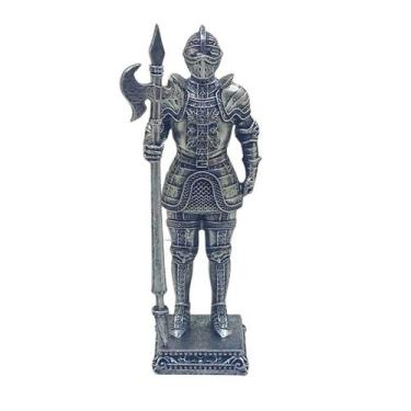 Imagem de Figura Decorativa Estatueta Cavalheiro Com Lança 20 X 8 X 6 Cm - BRAS 