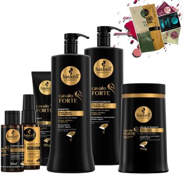 Imagem de Kit Haskell Cavalo Forte Sh Cond Masc 1kg Completo 6 Itens