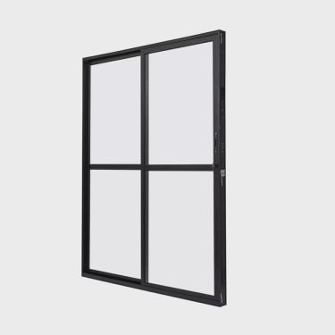 Imagem de Porta de Aluminio Balcão 210x160cm 2 Folhas com Vidro Liso e Batente 7,9cm Cristal Ramassol