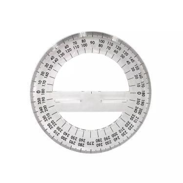 Imagem de Dello Transferidor 360° Potência Cristal 120mm Polipropileno Transparente