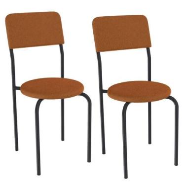 Imagem de Conjunto 2 Cadeiras Kappesberg 2C136PRF-A066 Metal Estofada 87x39x46cm