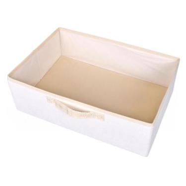 Imagem de Caixa Organizadora Bege 42x15x28 Para Armário Com Alça - Organibox, BE