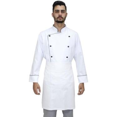 Imagem de Avental de cintura chef - Demorgan Uniformes, Branco liso, UN
