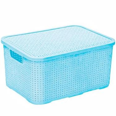 Imagem de Caixa Organizadora Rattan Baby 3,5L Com Tampa E Alças Para Itens Peque