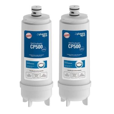 Imagem de Kit 2 Refil Cp500 para Purificador Master Frio Rótulo Azul Planeta Agua