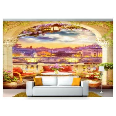 Imagem de Papel De Parede Paisagem Digital Varanda 3D 7,50m² Dav48 - Você Decora