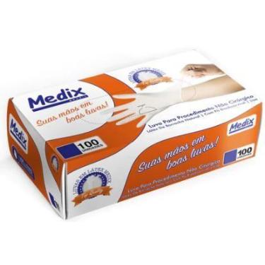 Imagem de Luva Latex Procedimento C/Po PEQ 100 unid - MEDIX - QUALITY MEDIX