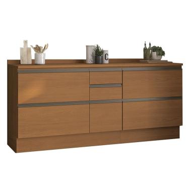 Imagem de Balcao com Tampo 120 cm e Balcao com Tampo 80 cm Maxxi Canela Kappesberg