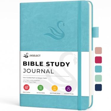 Imagem de Diário de estudo da Bíblia para mulheres – Caderno Cristão Guiado com Rastreador de Leitura da Bíblia, Instruções de Oração, Notas da Igreja e Materiais de Estudo da Bíblia, Kit de Diário Bíblico