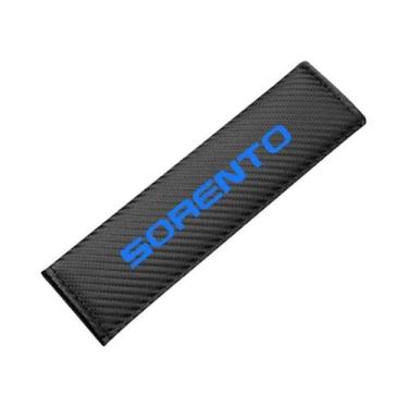 Imagem de Almofadas De Ombro Para Cinto De Segurança De Couro De Fibra De Carbon