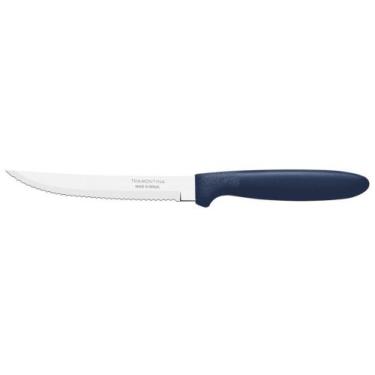 Imagem de Kit 24 Faca Churrasco Tramontina Ipanema Inox Azul 5"