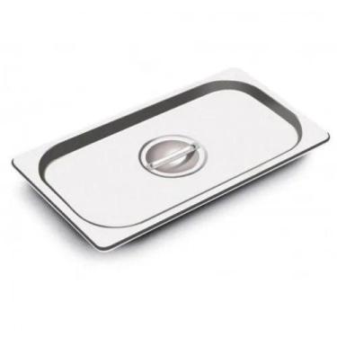 Imagem de kit 2 Tampas de Cuba Gastronomica Inox  1/3 Sem Recorte - Brasinox