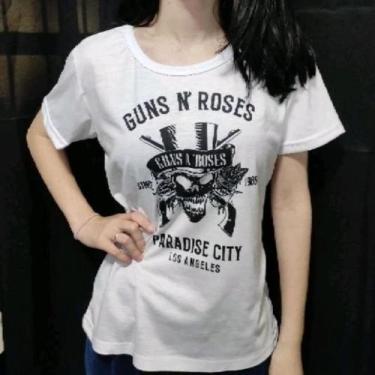 Imagem de Camiseta Banda de Rock Guns n'Roses Paradise City - Mina Store, Branco