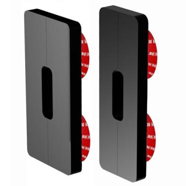 Imagem de Mars Outpost Pacote com 2 suportes sem broca compatíveis com Aosu, Arlo, Blink, Eufy, Nest, Netamo, Reolink, Tapo, Wyze Campainha de vídeo com bateria com fio, placa adesiva para câmera de segurança