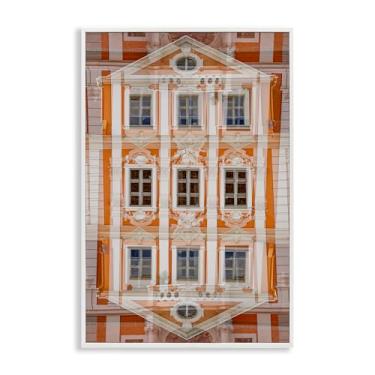 Imagem de Stupell Industries Design de arte giclée emoldurado branco com janelas de arquitetura simétrica por Robin Vandenabeele, 61 x 40 cm