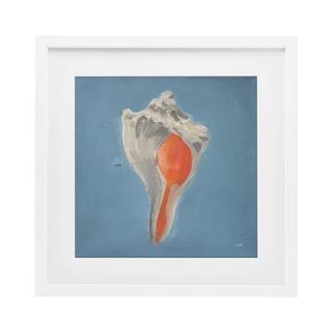 Imagem de Stupell Industries Impressão emoldurada branca de concha do mar macia sob vidro por Julia Purinton, 33 x 33