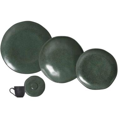 Imagem de Aparelho de Jantar Porto Brasil Orgânico Arauco 30 Peças Cerâmica Stoneware Verde Mesa...